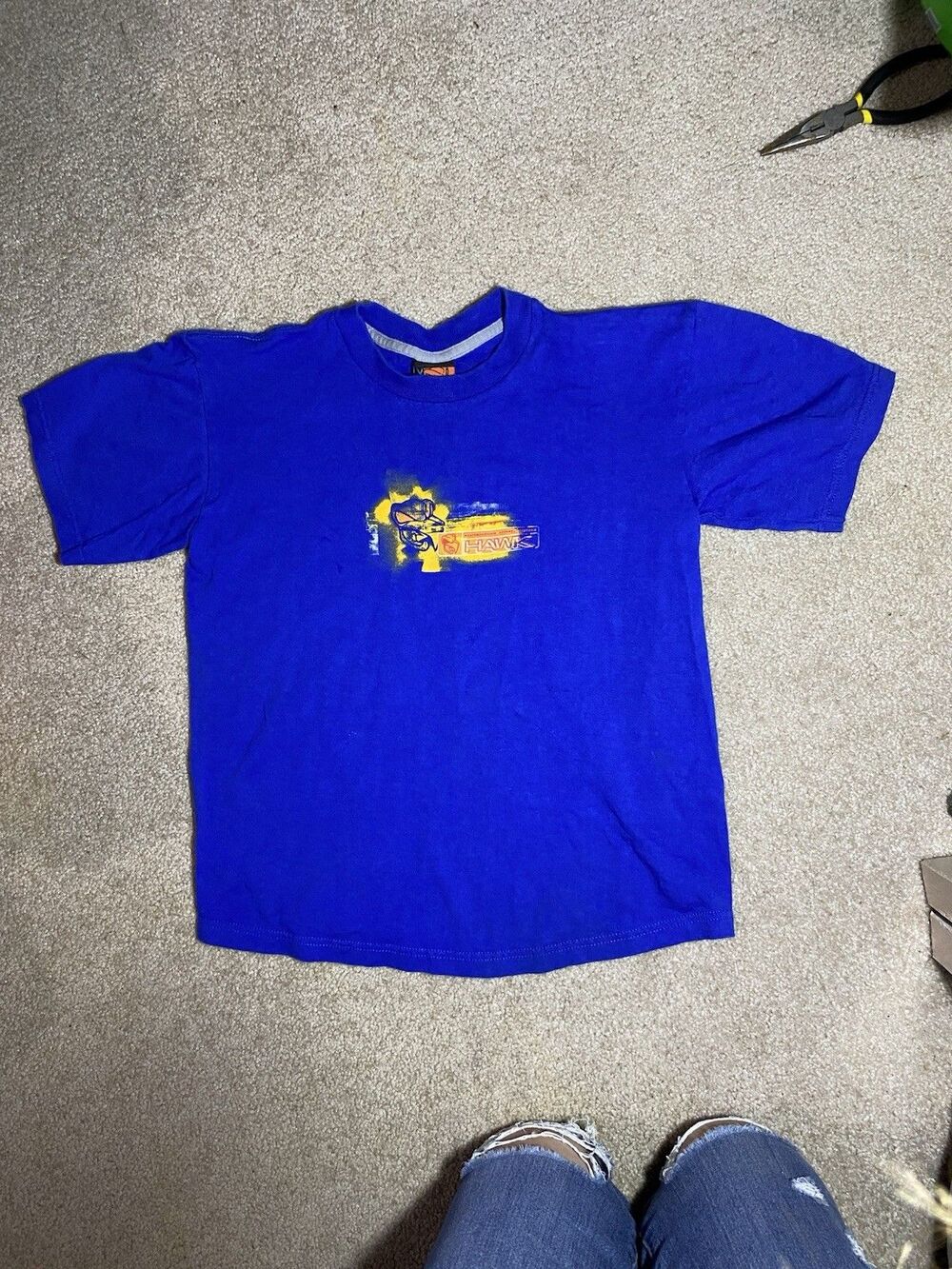 Vintage Tony Hawk Grom Skateboard Graphic T-Shirt Kids Size M Blue